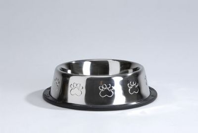 Миска (Beeztees) 653702 стальная хромированная с лапками нескользящая 450мл*16,5см