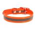 Ошейник (Каскад) из биотана со светоотражающей полосой шир. 12мм, обх. шеи. 24-28см, оранжевый