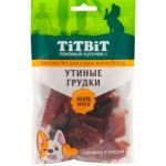 TiTBiT 0,07кг утиные грудки лакомство для собак мини пород