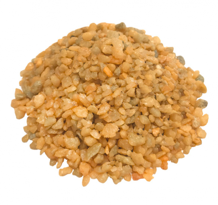 Грунт ZooOne природный 'Персик золотистый' (2-5 мм), 1 кг для аквариума