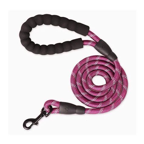 Поводок (PerseiLine) X-CORD шнур Ø10 мм мягкая ручка светоотражающий, 1,5 м черный