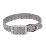 Ошейник (Triol) нейлон, горошинки M, серый, 20*280-370мм