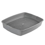 Туалет Сибирская кошка Мяус с сеткой высокие ножки (40*30*7) пепельный