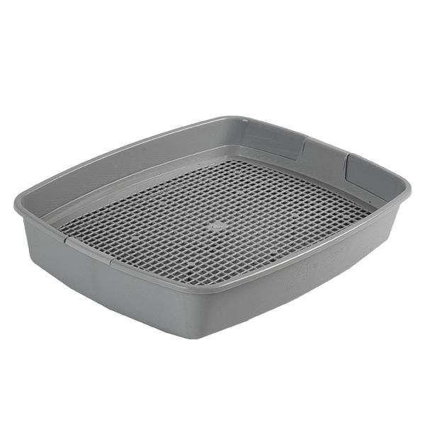 Туалет Сибирская кошка Мяус с сеткой высокие ножки (40*30*7) пепельный