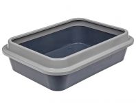 Туалет (Сибирская кошка) глубокий с бортиком (37*27,5*10) графит