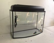 Аквариум (Голдфиш) 25л фигурный крышка + диод. лампа ТВ25F Е14 черный