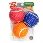 Игрушка (GiGWi) 75011 Три мяча с пищалкой маленькие 4,8см для собак, серия CATCH & FETCH