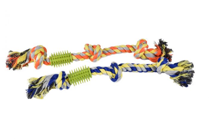 Игрушка (Nunbell) канатная 50х8х8см микс для собак