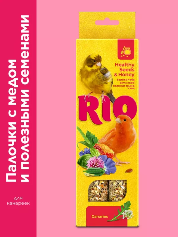 Rio 0,04кг*2шт палочки для канареек с медом и полезными семенами