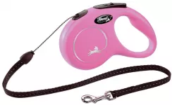 Рулетка (Flexi) Classic New S трос 5м, до 12кг, розовый (FX-22535)
