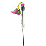 Дразнилка (Wogy) Шар-погремушка с перьями на палочке l=44см, d=3см для кошек