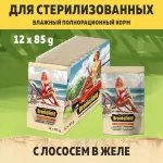 Brooksfield Sterilized Light Cat Salmon 0,085кг лосось в желе для стерилизованных с избыточным весом влажный для кошек (350358)