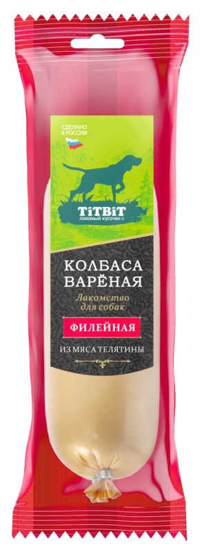 TitBit 0,150кг колбаса вареная Филейная лакомство для собак