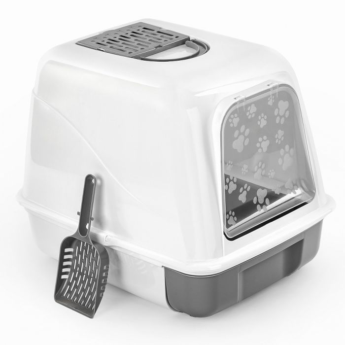 Туалет (Alta) закрытый с выдвижным лотком, серый (50,5*39*41см)