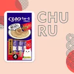 Inaba Ciao Churu 4*0,014кг Тунец с устрицами лакомство-пюре для кошек