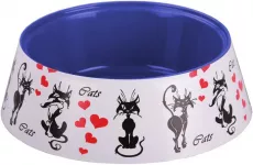 Миска (Zoo Plast) 'Cats' 0,3л, серая (14,5*14,5*4,5см)