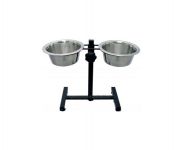 Комплект (Уют) стойка с металлическими мисками 2х750мл