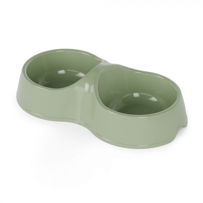 Миска (Alta) Юта, 0,2л двойная, оливковая (23*12,5*6,1см)