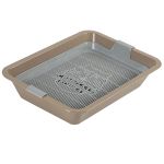 Туалет Сибирская кошка Пэтти с сеткой для котят (33*23,5*6,5) капучино