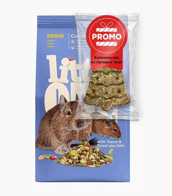 Little One ПРОМО корм для дегу 0,4кг + Колокольчик 0,024кг (183777)