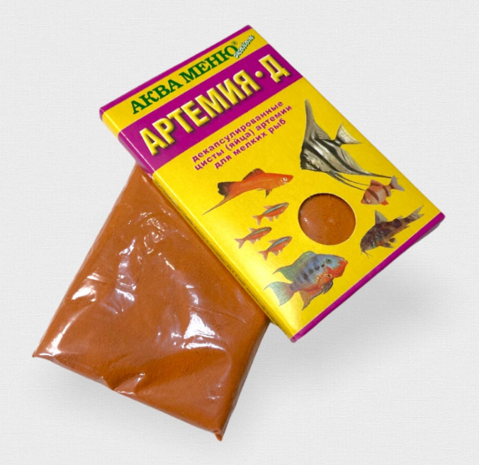 Аква Меню Артемия-Д декапсулированные яйца артемии для мальков и очень мелких рыб, 35г