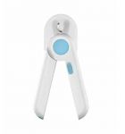 Когтерез №1 Beauty с подстветкой и встроенной пилкой, бело-голубой, 15 см
