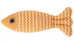 Игрушка (Rich Breed) рыбка полосатик с кошачьей мятой для кошек 21х8см желтый