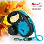 Рулетка (Flexi) New Neon S ремень 5м до 15кг голубой