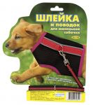 Комплект (Зооник) №1 шлейка из сетки + поводок на блистере, стропа 10мм. (ОГ36-39см, ОШ25-31см)