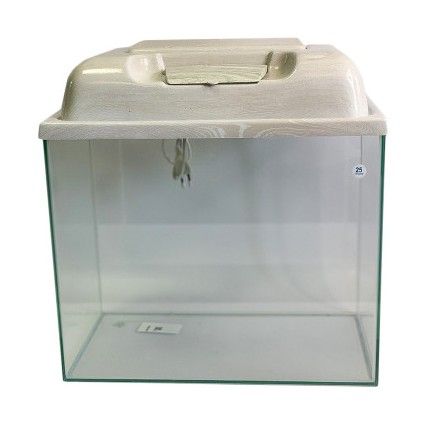 Аквариум (Голдфиш) 20л (36*19*31,7) прямоугольный с крышкой беленый дуб и диодной лампой ПР20F Е14 бду