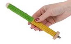 Игрушка для птиц (Wogy) Жердочка в клетку, джутовая обмотка, 21х3/2