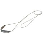 Ринговка (V.I.Pet) с кольцом круглая с расширителем кожаным РЕSK-2.5*17, св.серая