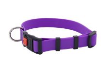 Ошейник Каскад из биотана с фастексом, 15мм, обх.шеи. 20-31см, матовый, фиолетовый