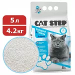 Наполнитель (Cat Step) Compact White Original 5л (4.20кг) минеральный комкующийся для кошек