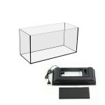 Аквариум (Голдфиш) 40л (49,5*24,5*35,1) ширма с черной крышкой и диодной лампой Ш40F Е14 черный