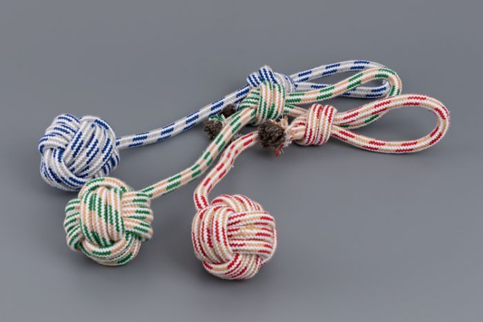 Игрушка (Nunbell) Мяч плетеный с ручкой для собак, 38х5.5см