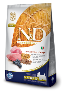 Farmina (Фармина) N&D Low Grain Dog  2,5кг низкозерновой ягненок, спельта, черника сухой для собак мелких пород (4018)