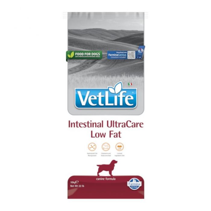 Farmina (Фармина) Vet Life Dog 10кг Intestinal UltraCare Low Fat при желудочно-кишечных заболеваниях (044792)