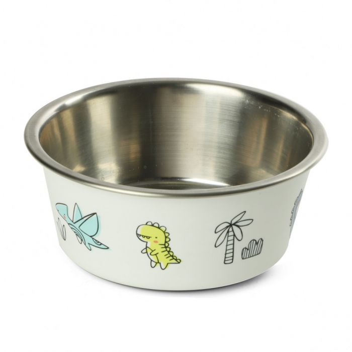 Миска (Triol) металл. на резинке 'Динозаврики', 0,7л