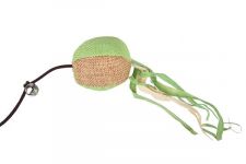 Дразнилка Wogy Мячик d=4.5см с кош.мятой, перьями l=10см и колокол.на палочке l=40см для кошек