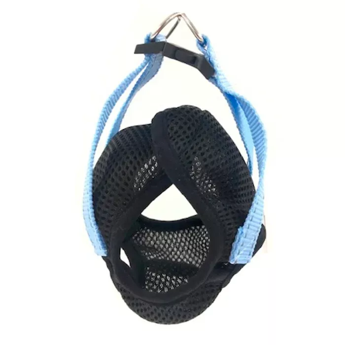 Шлейка (Зооэкспресс) 5742Г FRESH LINE жилет S капрон, светоотражающая нить, сетка, черная с голубым