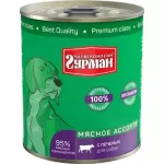 Четвероногий гурман 0,34кг Мясное ассорти с печенью для собак NEW (540227)